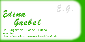 edina gaebel business card